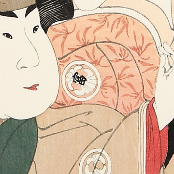 二世瀬川富三郎の大岸蔵人の妻やどり木と中村万世の腰元若草　東洲斎写楽　復刻版浮世絵